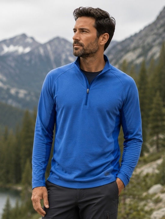 REI Other - REI Co-op Blue Quarter Zip Pullover L Performance Hiking Trail Gorpcore Men